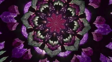 3D vj tüneli kusursuz döngü saykodelik mandala görsel arkaplan deseni soyut yeni çağ süsleme sanatı