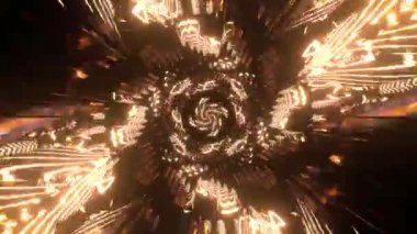 Arkaplan 3d dikişsiz döngü vj sonsuz görsel desen Yeni Çağ psikedelik yolculuk