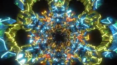 Kaledidoscope soyut 3d pürüzsüz saykodelik tünel görsel vj toga döngüsü