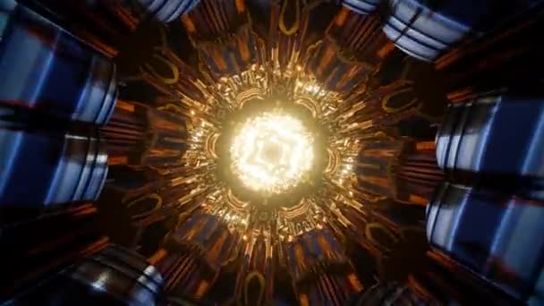 Consciência Espiritual Geometria Sagrada Sem Costura Loop Infinito Psicodélico Experiência — Vídeo de Stock