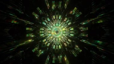 3D Vj Dönen Sihirli Dönen Meditasyon Renkli Psikedelik Mandala Soyut Sanat Gezisi Arka plan 4k Kutsal Geometri Şablonu