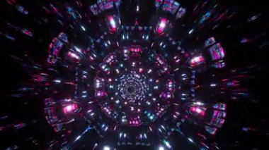 Hızlı Hareketli Enerji 3D Mandala koyu arkaplan 4k soyut yoga şablonu Psychedelic Vj döngüsü