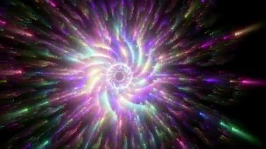 Işık olsun 3d Dönen Meditasyon Mandala 4k soyut arkaplan Vj döngüsü