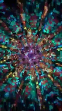 Müzik videosu atmosferleri ve deneysel aşamalar için anlamlı VJ-hazır döngü ile soyut kutsal geometri hareketi, rahatlamayı, konsantrasyonu ve görsel terapiyi destekleyen harmonik dönüş.