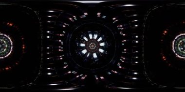 Eşkenar dörtgen çevre haritası olarak kutsal geometride yapılandırılmış büyüleyici mandala VR 360 döngüsü ve ruhani metaevren kurulumları ve VJ aşamaları için HDRI küresel kubbesi