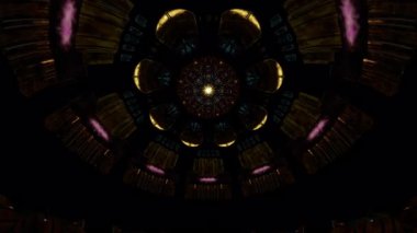 Kutsal dairesel tapınağın tavanı kutsal bir çekirdekten yayılan iyileştirici ışık, Tibet manastırlarından ve barışçıl katedral atmosferlerden esinlenerek oluşturulan büyüleyici bir mandala mimarisi.