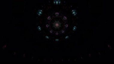 Işıl ışıl mandala tavanı kutsal bir sığınak oluşturuyor, göksel aura ile parlayan dairesel kutsal geometri, barışçıl farkındalık için derin meditasyon kubbesi.