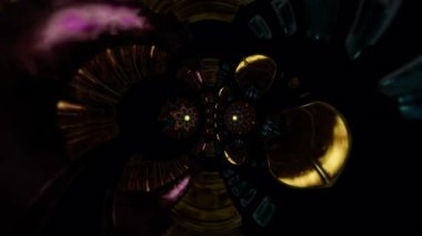 Karanlık, parlak torus gözü kundalini titreşimleri yayıyor, kutsal spiral simetri meditasyonun, aşkın ve kozmik bilincin psikedelik boyutuna genişliyor.