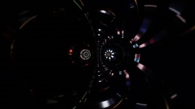 Uyanık bir üçüncü göze benzeyen kutsal torus portalı, kundalini spiralleri karanlık psikedelik simetri, derin meditasyon diyarı ve kozmik farkındalık içinde akıyor.