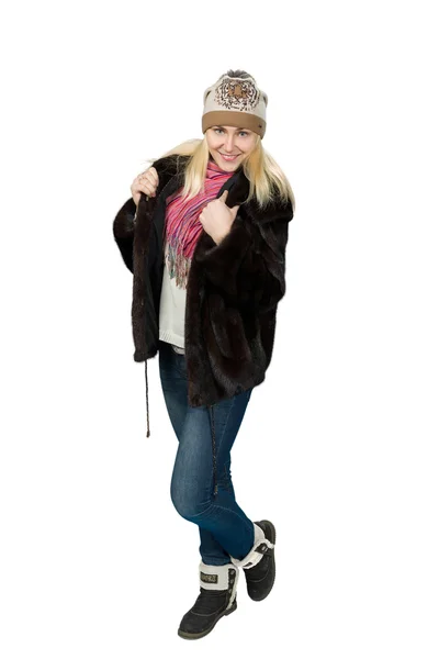 Güzel bir sarışın Slav kız poz portresi