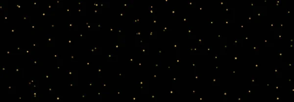 Brilho Estrelas Ouro Fundo Preto Caindo Confete Feito Folha Ouro — Fotografia de Stock