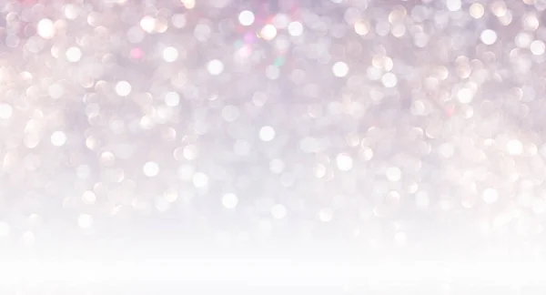 Прекрасний Різдвяний Зимовий Фон Боке Срібний Блиск Святкові Вогні — стокове фото