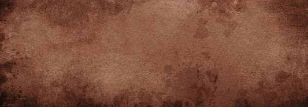 Brown old brown paper texture with spots and streaks, grunge banner background