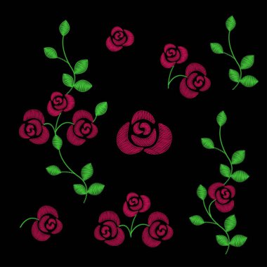 Nakış işleme elementleri saçaklarla yükseldi.