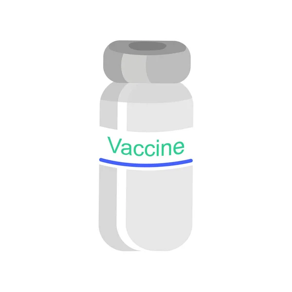 Pour vaccin injectable en flacon. Vaccination contre le coronavirus, la grippe. — Image vectorielle