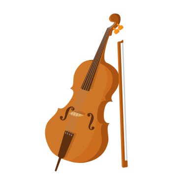 Fiyonklu kaçak mal. Telli müzik aletleri. Görüntü izole edildi. Düz vektör