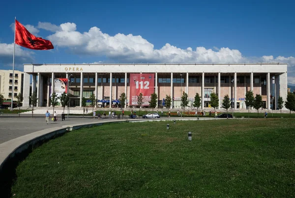 Будинок Оперного Театру Центрі Тирани Албанія — стокове фото