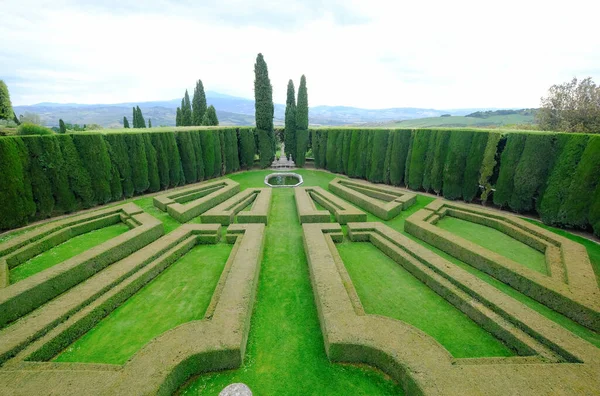 Villa Foce Jardín Toscana Italia — Foto de Stock