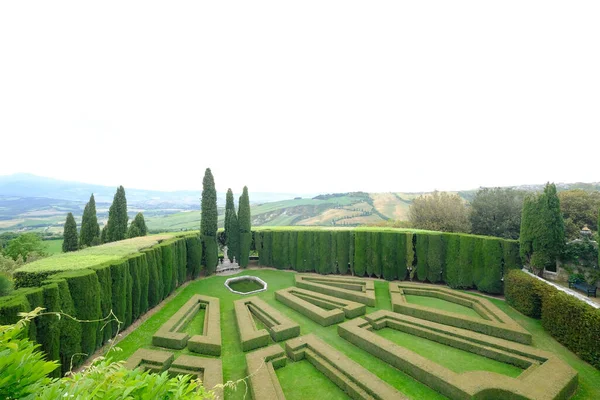 Villa Foce Jardín Toscana Italia — Foto de Stock