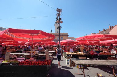 Dolac Market, Gornji Grad - Zagreb, Hırvatistan ve Avrupa 'nın Medvescak ilçesi