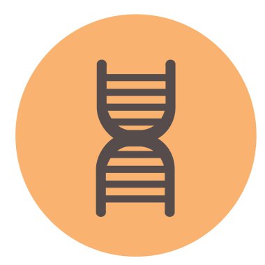Şeftali arka planında izole edilmiş modaya uygun düz stil DNA sarmal ikonu. Web sitesi tasarım logonuz için DNA spiral simgesi, uygulama, UI. Vektör illüstrasyonu, EPS10.