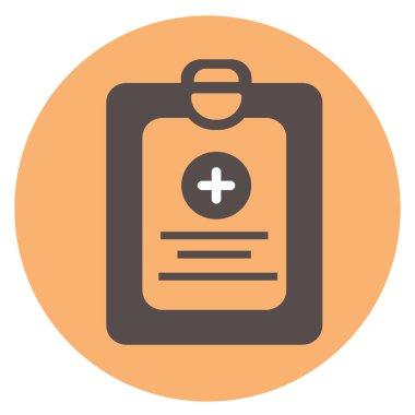 Tıbbi rapor vektör simgesi, reçeteli pano simgesi