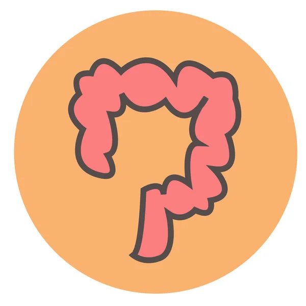 Intestines Icon Vector Peach Background Sign Icon Page Symbol Your — Vetor de Stock