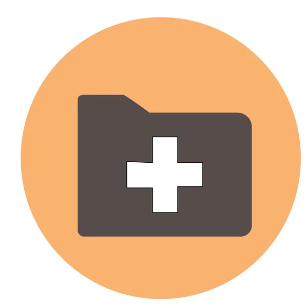 Medicine Folder Sign Icon Page Symbol Your Web Site Design — 图库矢量图片