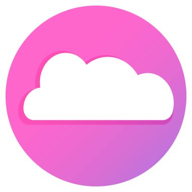 Bulut simgesinin beyaz şekli ilkel