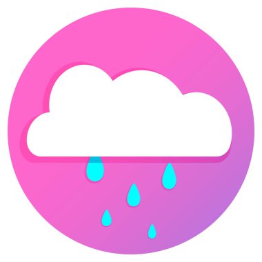 Raincloud simgesi, ikonik sembol vektörü