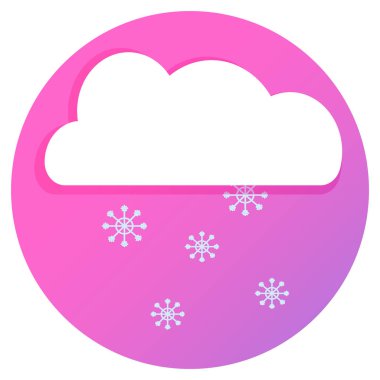 Kar taneli bulutlu kar simgesi