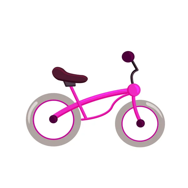 Kinder-Laufrad in rosa. — Stockvektor