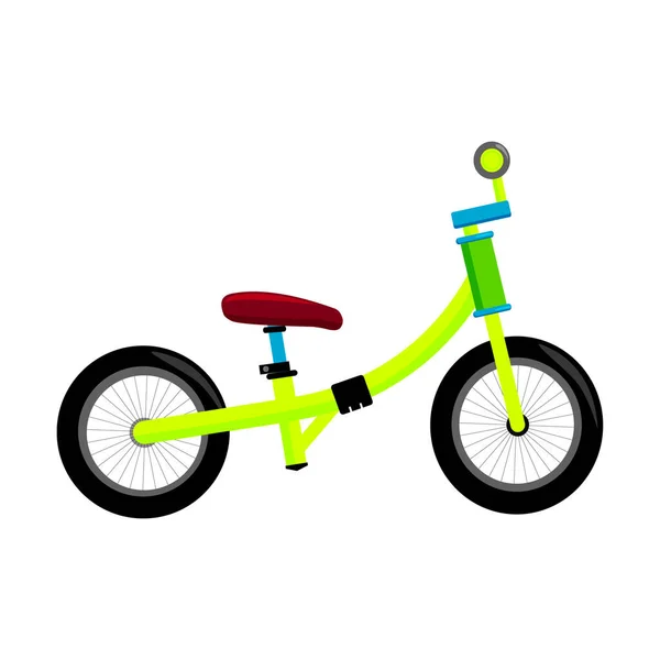 Equilibrio bici per bambini. Semplice illustrazione piatta. — Vettoriale Stock