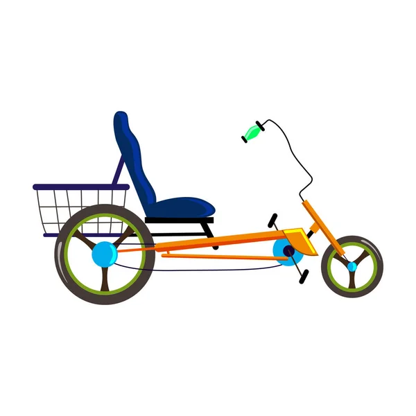 Fahrrad-Ikone im flachen Design. Retro-Fahrrad — Stockvektor