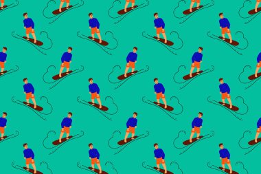 Sörf tahtasında sörf yapan çocuklar dalgaları yakalıyor.