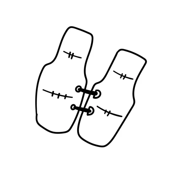 Life Jacket firka stílusú vázlat kézzel rajzolt vektor — Stock Vector