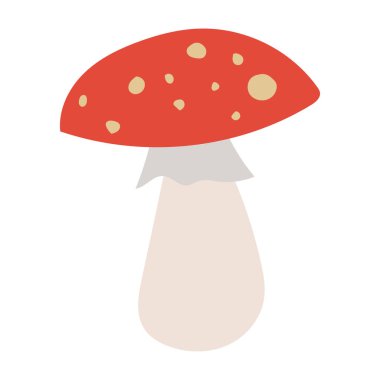 Amanita. Zehirli mantar el çizimi biçim simgesi