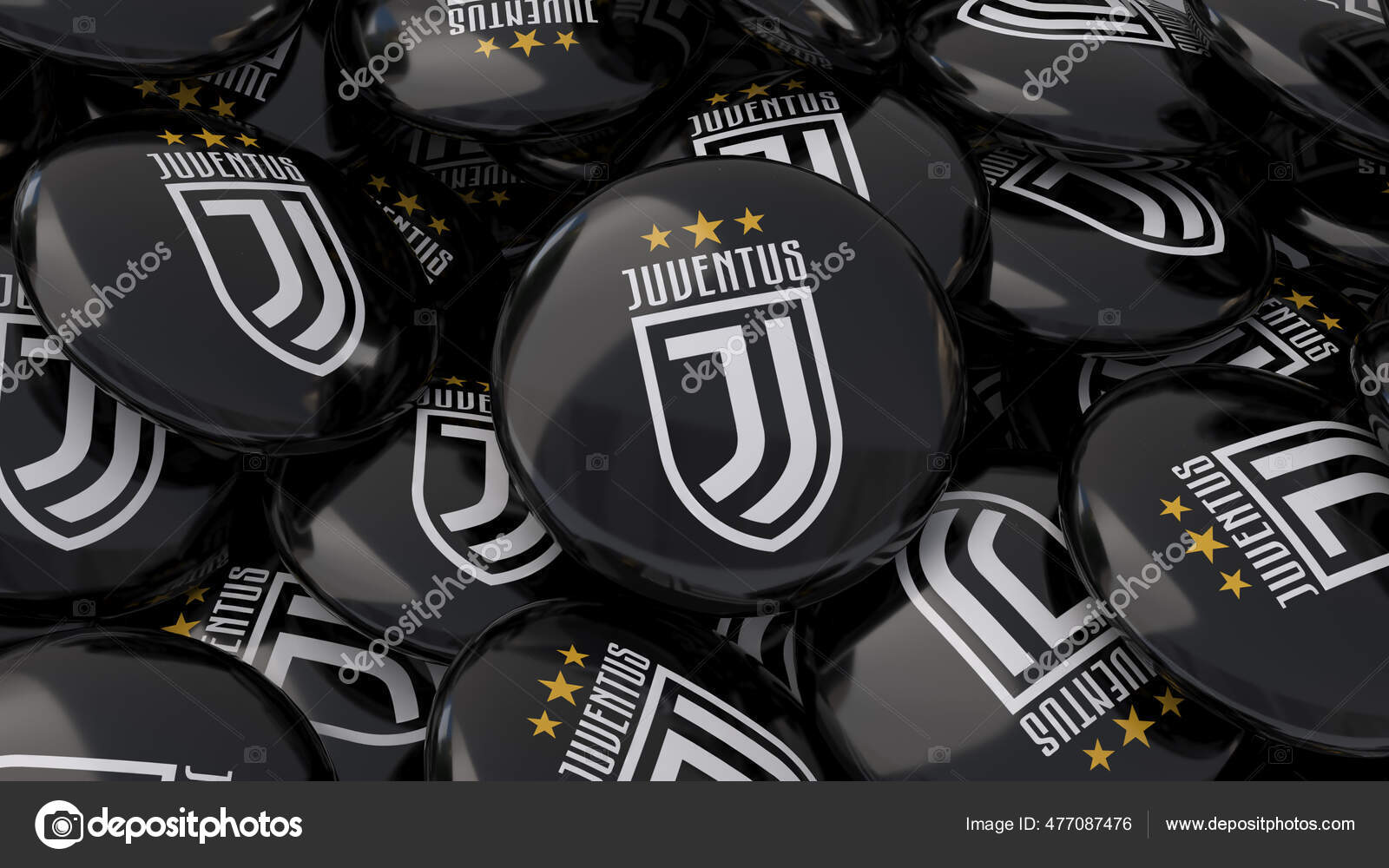 Rendering Lot Badges Logo Juventus Football Club Italian Soccer Team —  Stock Editorial Photo © MMollaretti #477087476, image size:1600x1000