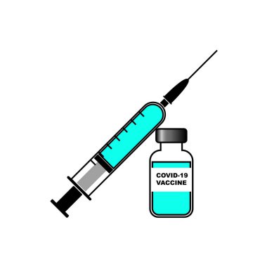 Coronavirus 'a karşı bir aşı. COVID-19 'a karşı enjeksiyon. NCoV aşı vektörü 2019 kavramı.