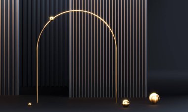 Ürün gösterimi için soyut boş sahne. 3B Hazırlama