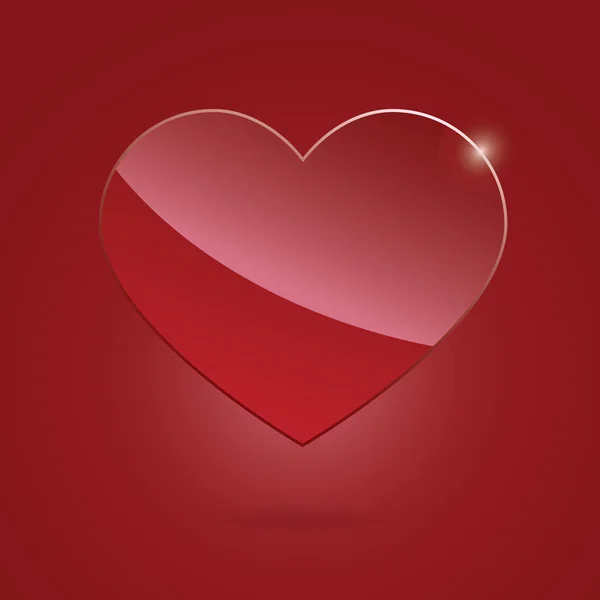 Beau Coeur Brillant pour la Saint Valentin. Illustration vectorielle . — Image vectorielle