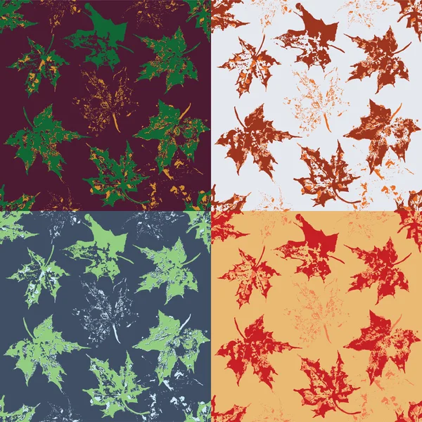 Maple leafs desen sezon koleksiyonu — Stok Vektör