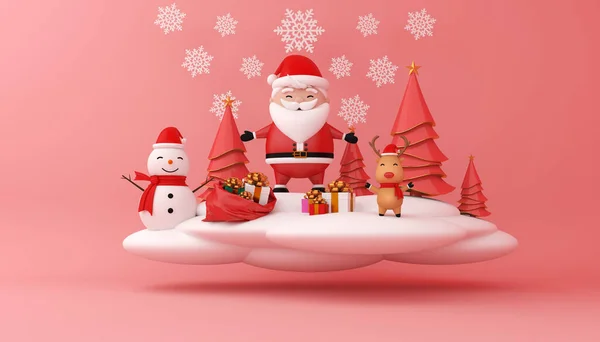 Mutlu Noeller ve mutlu yıllar, 3D çizim.