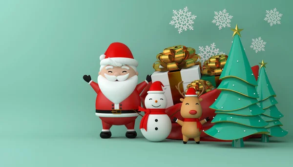 Mutlu Noeller ve mutlu yıllar, 3D çizim.