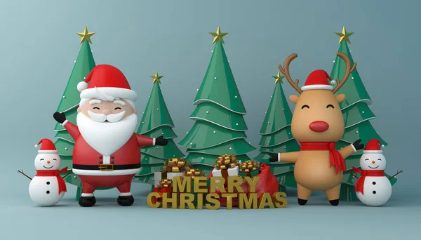 Mutlu Noeller ve mutlu yıllar, 3D çizim.