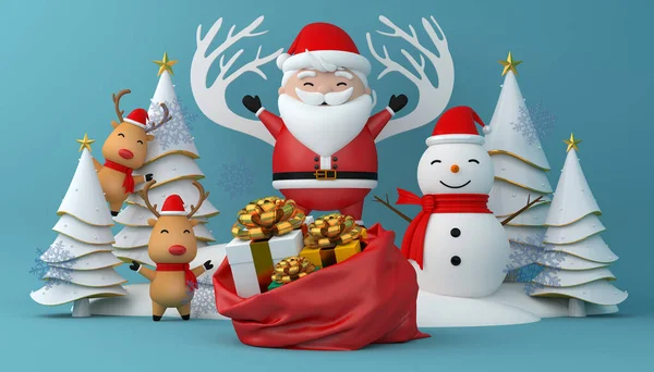 Mutlu Noeller ve mutlu yıllar, 3D çizim.