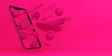 Çevrimiçi Alışveriş Spor Aletleri, Mobil Uygulama, 3D Hazırlama.