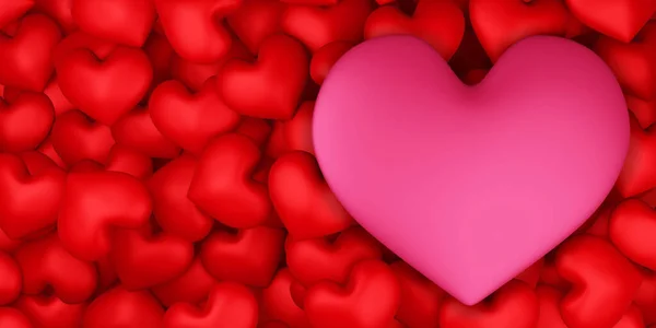 Valentine Fundo Conceito Cartão Amor Exibição Vazia Renderização — Fotografia de Stock