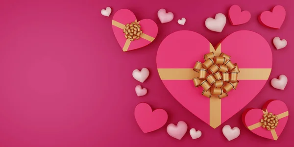 Valentine Concept Background Love Card Rendering — Stock Photo, Image