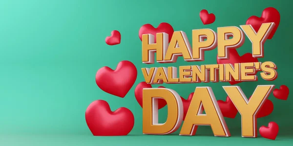 Valentine Koncept Bakgrund Kärlek Kort Rendering — Stockfoto